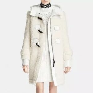 Coach Rip & Repair Mohair Wool Shearling Fur Teddy Coat XS